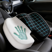 Coussin de dossier respirant en maille 3D avec mousse à mémoire de forme en U, soutien lombaire en polyester tricoté pour soulager les douleurs du bas du dos sur chaise