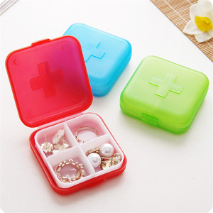 Medicine <b>Box</b> Pill <b>Storage</b> Case <b>Mini</b> Plastic Portable With Cross Compartment For Daily Medication - Product Image 3