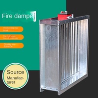 Clapet anti-fumée et coupe-feu 70 280, vanne de régulation de volume d'air en acier inoxydable 304, fumée carrée