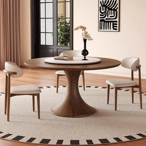 Ensemble table et chaises <span class=keywords><strong>de</strong></span> salle à manger en chêne massif <span class=keywords><strong>de</strong></span> style rétro et design moderne pour petit appartement - Product Image 2