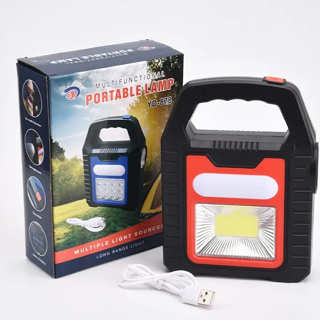 Produttori solar portable COB work light campeggio proiettore ricarica proiettore LED torcia camp