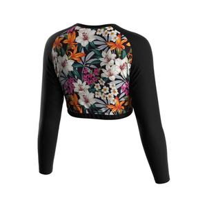 Camiseta Deportiva de Lujo Estilo Y2K para Mujer, Camiseta Negra de Manga Larga, Top Corto - Product Image 2