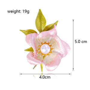 Broches de Flores de Aleación Chapados en Oro con Esmalte de Goteo, Diseños Personalizados, Lujo, Unisex, Regalo para Bodas, Compromisos y Fiestas - Product Image 5