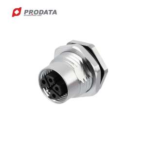 Fiche mâle 4 broches série M12 câble de prise de panneau - Product Image 1