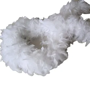 50 grammes 2 yard Blanc boa de plumes de dinde pour la fête