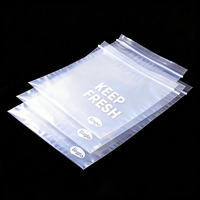Sachet d'emballage en plastique HDPE givré blanc transparent avec fermeture éclair, toucher doux, sachet transparent givré avec fermeture à glissière pour accessoires