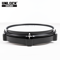 Pad de batterie électronique portable UNLOCK de 10 pouces, en forme d'étoile à cinq branches, en plastique noir, léger (1,2 kg), pour batterie électronique