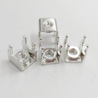 Connecteur de plaque de base à rivets pressés en laiton à quatre broches PCB11M3, type renforcé, support d'estampage métallique