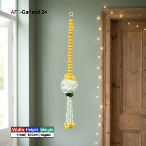 Guirnalda Artificial de Poliéster Hecha a Mano, Modelo Genda Ladi con Ramillete de Gulab, AFF-Garland-24, para Uso en Interiores, Precio Rs.300/unidad - Product Image 2