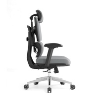 Chaise de bureau exécutive moderne à hauteur réglable, capacité de charge de 150 kg, soutien lombaire, design pliable, matériau en tissu, base pivotante