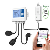 Contrôleur de serre Wifi, capteur de CO2 NDIR, moniteur de qualité de l'air mural, contrôleur de CO2, de température et d'humidité