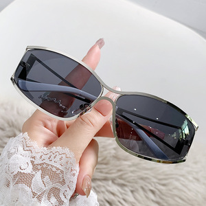 European And American Y2K <b>Sunglasses</b> Hollow Metal Frame UV400 Protection Unisex Outdoor Cycling Style - Product Image 3