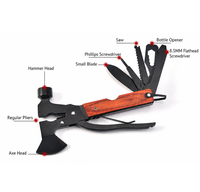 Hache multifonction en acier inoxydable 3CR13, marteau, outil multifonction pliable, outil de survie pour le camping, l'escalade en plein air, les situations d'urgence domestiques