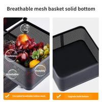 Étagère de Rangement de Cuisine à Prix de Gros, Panier Multifonctionnel Amovible en Métal pour Snacks et Légumes, Chariot de Rangement