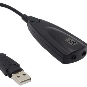Cartes son externes USB Carte Surround 7.1 Adaptateur de son 12 canaux Égaliseur USB 2.0 Steel Sound 5hv2 Channel Converter to 3.5mm