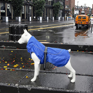 थोक बिक्री कस्टम डिजाइन पालतू कपड़े 70 डी नायलॉन वाटरप्रूफ बारिश जैकेट समायोज्य आउटडोर कुत्ते वर्षाकोट - Product Image 1