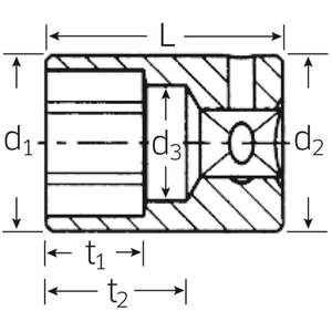 Stahlwille-01030012 1/4 ''ประแจซ็อกเก็ตมือ4018754000371 1/4" - Product Image 2