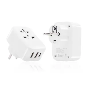 Adaptador de Viaje Mundial a Enchufe Europeo, Convertidor de Corriente, Cargador Europeo - Product Image 1