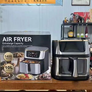 Freidora de Aire Comercial de Acero Inoxidable OEM con Ventana de Visualización de 10L, Eléctrica, Sin Aceite, Antiadherente, para Uso Doméstico y en Restaurantes - Product Image 6