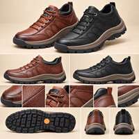 Chaussures décontractées respirantes pour hommes, en microfibre PU souple, avec lacets et semelle antidérapante, personnalisables avec logo, idéales pour la marche quotidienne et les voyages.