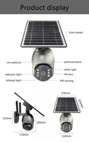 Caméra PTZ solaire intelligente 4G avec carte SIM, 8W, 15000mAh, 2MP, 4MP, Ubox, PIR, pour extérieur