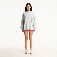Haut à capuche sans capuche pour femme, grande taille, coupe décontractée, épaules tombantes, col semi-montant/col ras du cou, en molleton brossé, collection Printemps, modèle transfrontalier
