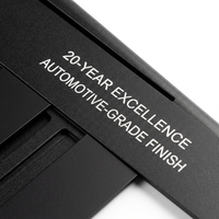 Panneau de signalisation personnalisé modulaire pour bureau multi-locataires |   Aluminium anodisé noir mat |   Bandes à clipser |   Usine OEM