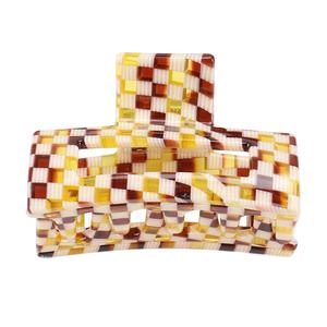 ที่หนีบผมอะซิเตทระดับสูง6ซม.,ที่หนีบผมทรงสี่เหลี่ยม26สีสำหรับเด็กผู้หญิง - Product Image 1