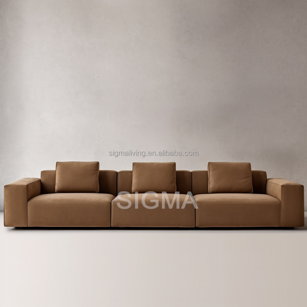 Indoor Furniture Living Room Sofa New Design Customize Fabric Modern 3-Seater Sofa