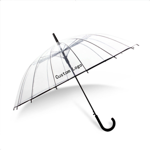 Factory Wholesale Colorful Advertising Gift Trasparemt Umbrella Portable PVC Clear Umbrella With Custom Logo