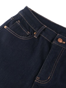 Preço de Fábrica <span class=keywords><strong>Jeans</strong></span> Femininos de Algodão de Alta Qualidade, Largura Solta, Corte Reto, <span class=keywords><strong>Jeans</strong></span> Vintage Macios e Confortáveis para o Inverno - Product Image 4
