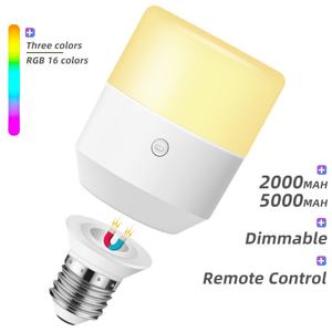 Bombilla LED RGB Portátil Recargable con Control Remoto, Batería de Emergencia, E27 - Product Image 6