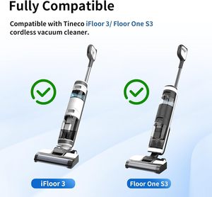 Filtre de remplacement pour brosse à rouleaux Keluke pour aspirateurs sans fil <span class=keywords><strong>Tineco</strong></span> IFloor <span class=keywords><strong>3</strong></span>/<span class=keywords><strong>Floor</strong></span> <span class=keywords><strong>One</strong></span> S3, garantie de <span class=keywords><strong>3</strong></span> mois, comprend <span class=keywords><strong>3</strong></span> brosses - Product Image 2