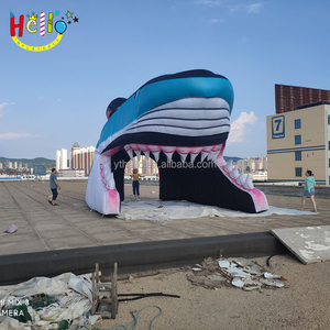 <span class=keywords><strong>Tunnel</strong></span> de requin gonflable en forme de mascotte, arc gonflable en forme d'animal, idées d'événements de zoo pour parc - Product Image 3