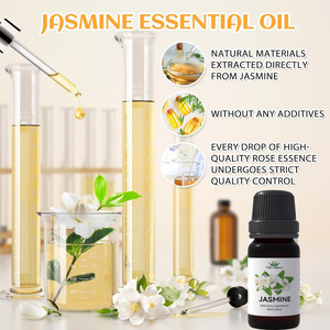 Huile essentielle de <span class=keywords><strong>jasmin</strong></span> <span class=keywords><strong>sambac</strong></span> 10 ml, biologique, hydratante, soin de la peau, 100% pure, extrait de <span class=keywords><strong>plante</strong></span> naturelle pour la fabrication de savon et de parfum - Product Image 2