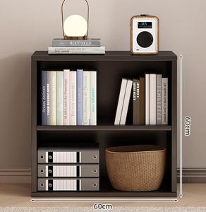 ชั้นหนังสือที่ใช้กับผนังสีดำตู้หนังสือต่ำชั้นวางพื้นในห้องนั่งเล่นตู้แขวนผนังตาข่ายตู้เก็บของ - Product Image 4