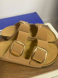 Birkenstocks pour hommes et femmes, tongs à semelle en liège, semelle extérieure en EVA, dessus en <span class=keywords><strong>cuir</strong></span>, double fermeture pour l'été, l'hiver et le printemps - Product Image 1