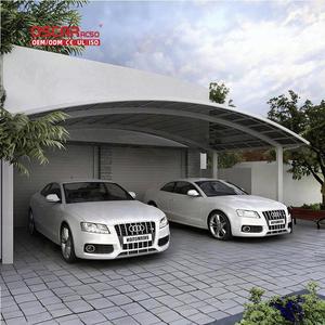 Auvent en aluminium à <span class=keywords><strong>pente</strong></span> simple ou <span class=keywords><strong>double</strong></span> avec polycarbonate pour allée extérieure, parking, cour arrière, abri de voiture - Product Image 1
