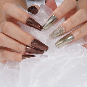 Magic – poudre chromée à effet miroir doré, Pigment de manucure en titane pour ongles, 4 couleurs - Product Image 6