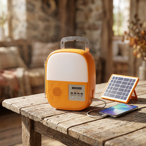 Portable <b>Solar</b> <b>Power</b> <b>Kit</b> Bluetooth FM MP3 Function Bulb Supported USB Phone Charging <b>Solar</b> Lighting System <b>Solar</b> Energy <b>Kit</b> - Product Image 1
