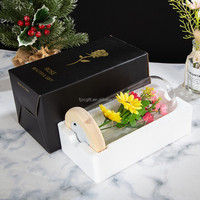 Cadeaux de la fête des mères pour la Saint-Valentin Mini savon fleur éternelle Tournesol préservé pour toujours Dôme en verre rose Idée cadeau de Noël