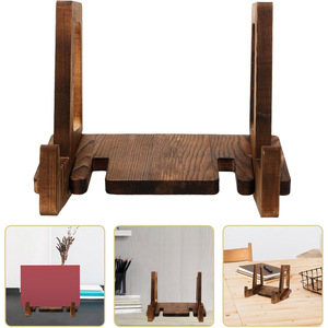 Solid Wood Recipe <b>Rack</b> 1 Tier Adjustable Desktop Storage For Books <b>Kitchen</b> Bedroom Use - Product Image 4