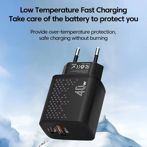 Caricatore Rapido 40W Cubo da Parete Adattatore di Alimentazione USB-<span class=keywords><strong>C</strong></span> USB <span class=keywords><strong>A</strong></span>+<span class=keywords><strong>C</strong></span> QC4.0 PD 20w Tipo <span class=keywords><strong>C</strong></span> per Telefoni Cellulari e Auricolari con Confezione - Product Image 4