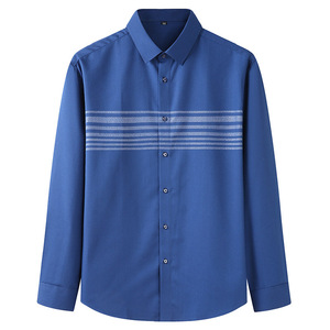 เสื้อเชิ้ตแขนยาวผู้ชายทรงหลวมสไตล์ลำลองแฟชั่นสำหรับคนอ้วน - Product Image 2