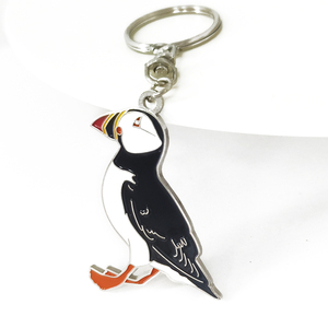 Porte-clés promotionnels personnalisés, breloques en métal émaillé souple, motif mouette atlantique, accessoires pour souvenirs de voyage - Product Image 2