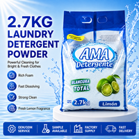 Détergent à lessive en poudre ESCA de haute qualité 2,7 kg, détergent à lessive en poudre à mousse riche, détergent nettoyant en poudre pour l'Afrique