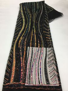 <strong>Heavy</strong> Beaded Luxury <strong>Lace</strong> <strong>Fabric</strong> With Sequence Crystal Beaded Tulle <strong>Lace</strong> <strong>Fabric</strong> for Wedding Dress - Product Image 2