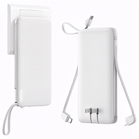 Batería Externa Portátil Delgada de 10000mAh con Carga Rápida de 22.5W, Enchufe de Pared AC, Mini Banco de Energía USB