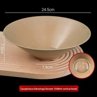 Ensemble de bols jetables en coque de riz, épaissis, résistants à la chaleur et au froid, compatibles micro-ondes, pour extérieur, mariage, banquet, usage domestique