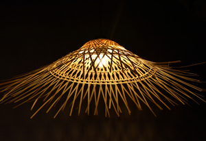 Lámpara de Techo Redonda de Bambú Hecha a Mano, Lámpara Colgante Tejida de Diseño Interior para Comedor, Hogar, Hotel, Restaurante, Suministro ODM - Product Image 3